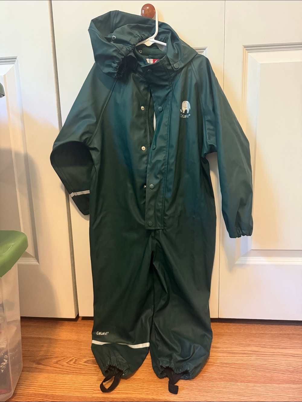 CeLaVi Children's Dark Green Waterproof Rain Suit